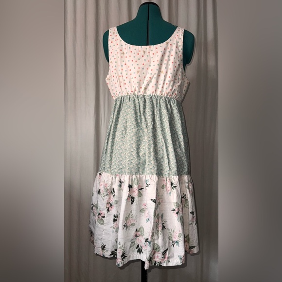 Handmade by me. Women’s Tiered dress 100% cotton size M/L - Picture 3 of 13